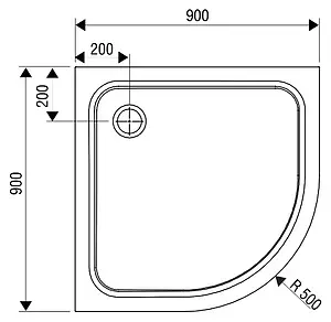 Поддон для душа Ravak Elipso Pro-90 Chrom XA247701010, 4