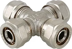 Крестовина компрессионная редукционная 20мм x 16мм x 20мм x 16мм Valtec VTm.341.N.201620 Крестовина компрессионная редукционная 20мм x 16мм x 20мм x 16мм Valtec VTm.341.N.201620, 1