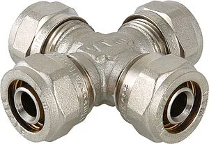 Крестовина компрессионная редукционная 20мм x 16мм x 20мм x 16мм Valtec VTm.341.N.201620 Крестовина компрессионная редукционная 20мм x 16мм x 20мм x 16мм Valtec VTm.341.N.201620, 1