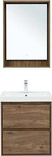 Тумба под умывальник подвесная Aquanet Милан 60 дуб рустикальный 00336377