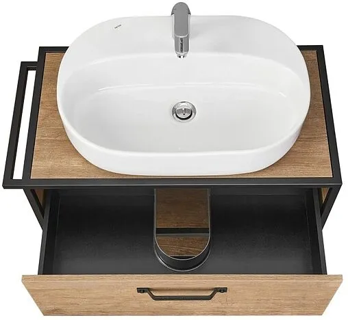 Тумба-умывальник подвесная Aquaton Лофт Фабрик 80 дуб кантри 1A2424K1LTDY0