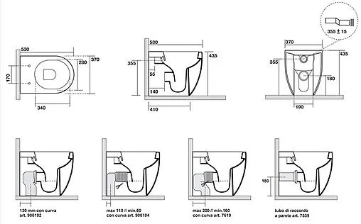 Унитаз приставной безободковый Kerasan Flo белый 310901