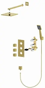 Душевая система с термостатом для душа Timo Tetra-thermo золото матовое SX-0179/17SM Душевая система с термостатом для душа Timo Tetra-thermo золото матовое SX-0179/17SM, 3