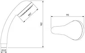 Смеситель для душа Milardo Simp хром SIMSB00M03 Смеситель для душа Milardo Simp хром SIMSB00M03, 3