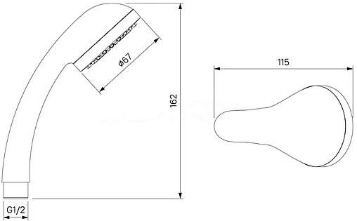 Смеситель для душа Milardo Simp хром SIMSB00M03 Смеситель для душа Milardo Simp хром SIMSB00M03