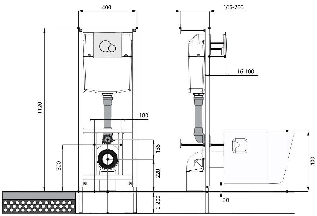 Комплект 5 в 1 Santek Нео Rimless 1WH501758 с кнопкой белый глянцевый, 2