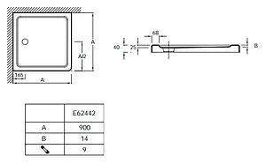 Поддон для душа Jacob Delafon Flight E62442-00 Поддон для душа Jacob Delafon Flight E62442-00, 2