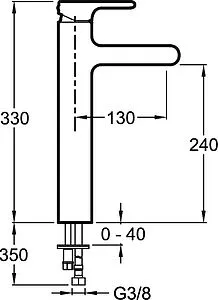 Смеситель для раковины Jacob Delafon Singulier хром E10861-CP Смеситель для раковины Jacob Delafon Singulier хром E10861-CP, 2