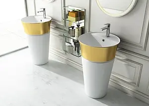 Раковина ISVEA Azur 51 золото/белый 10SYS1002SV, 5