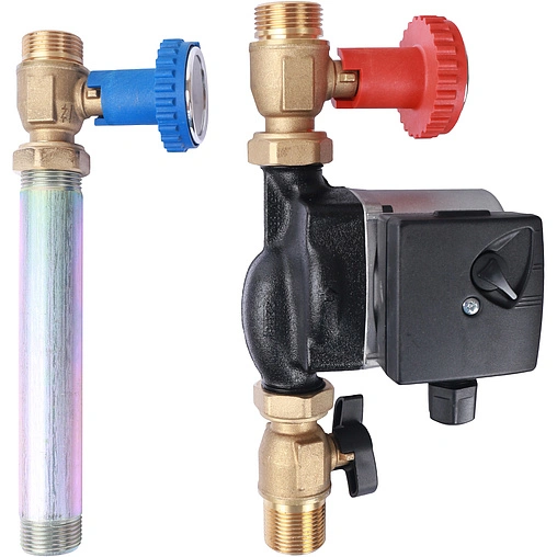 Насосный модуль с прямым контуром 1&quot;н х ¾&quot;в Stout SDG-0001-002002 с насосом Grundfos UPSO 15-65 130