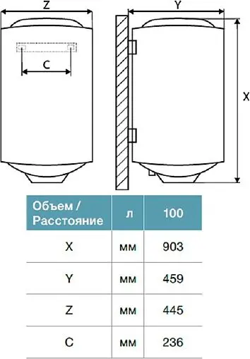 Водонагреватель накопительный электрический Thermex Eterna 100 V 151013 Водонагреватель накопительный электрический Thermex Eterna 100 V 151013