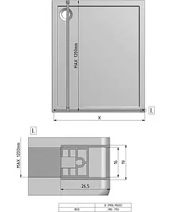 Душевое ограждение 800мм прозрачное стекло ROTH Philly Loft PLH/800 black elox/transparent/6mm PLH 08020 NPE, 2