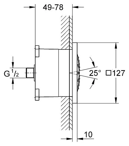 Душевая форсунка Grohe Rainshower F-Series 5 хром 27251000