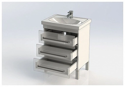 Тумба под умывальник напольная Aquanet Сиена 60 белый 00186368