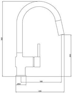 Смеситель для кухни с выдвижным изливом Gross Aqua Extra хром 3140609C Смеситель для кухни с выдвижным изливом Gross Aqua Extra хром 3140609C, 2