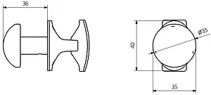 Крючок белый Terma Grip TGWBI010, 2