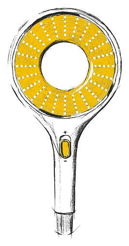 Лейка ручного душа Grohe Rainshower Icon хром/желтый 27446000