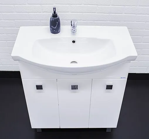 Тумба под умывальник напольный Айсберг Мега 85 белый DM4602T