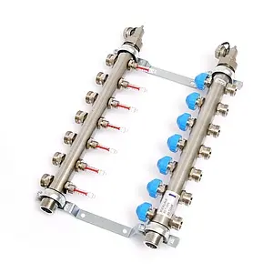 Группа коллекторная с расходомерами 7 отводов 1&quot;н/н x ¾&quot;ек Uni-fitt 455W4307, 3