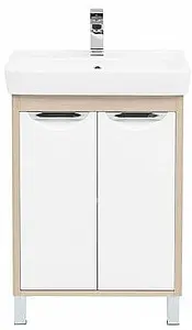 Тумба-умывальник напольная Aquanet Гретта 60 New белый/светлый дуб 00239401+00185551 Тумба-умывальник напольная Aquanet Гретта 60 New белый/светлый дуб 00239401+00185551, 4