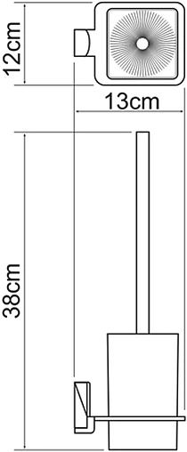 Ёршик для унитаза Wasserkraft Leine хром/белый 5027WHITE