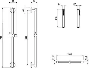 Душевая стойка Aquatek Европа хром AQ2012CR Душевая стойка Aquatek Европа хром AQ2012CR, 2