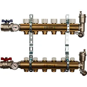 Группа коллекторная без расходомеров 6 отводов 1&quot;в/в x ¾&quot;ек Stout SMB 0468 000006, 1
