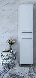 Шкаф-пенал напольный с бельевой корзиной Milardo Magellan белый MAG4000M97 Шкаф-пенал напольный с бельевой корзиной Milardo Magellan белый MAG4000M97, 4