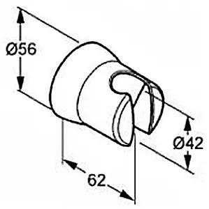 Держатель ручного душа Kludi Balance хром 5205005-00 Держатель ручного душа Kludi Balance хром 5205005-00, 2
