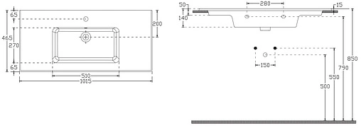 Раковина ISVEA SistemaT 101 белый 10SL50101SV