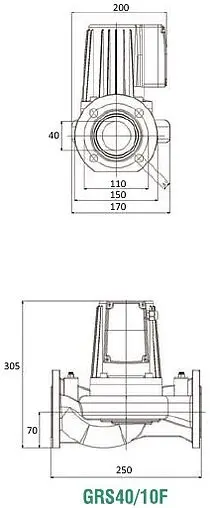 Насос циркуляционный Pumpman GRS40/10F-М