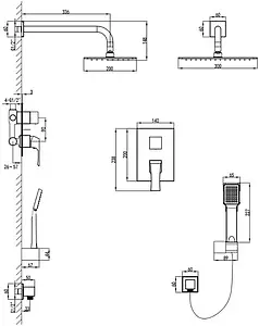 Душевая система со смесителем для душа Lemark Unit хром LM4529C Душевая система со смесителем для душа Lemark Unit хром LM4529C, 2