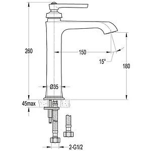 Смеситель для раковины Cezares Liberty хром LIBERTY-F-LC-01-W0, 2