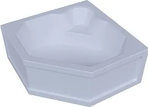 Ванна акриловая Aquatek Лира 150x150 с фронтальной панелью с каркасом (вклеенный) LIR150-0000032, 3