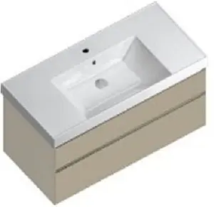 Тумба-умывальник подвесная Kerama Marazzi Cubo 100 лимо CUB.100.2\LIM+CU.wb.100 Тумба-умывальник подвесная Kerama Marazzi Cubo 100 лимо CUB.100.2\LIM+CU.wb.100, 1