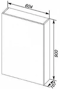 Шкаф-зеркало Aquanet Рондо 60 R белый 00189163, 2