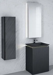 Шкаф-пенал подвесной с зеркалом Jorno Incline 120 бетон Inc.04.120/P/Bet/JR Шкаф-пенал подвесной с зеркалом Jorno Incline 120 бетон Inc.04.120/P/Bet/JR, 3