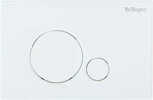 Комплект 5 в 1 BelBagno Onda BB066CHR/BB870SC/BB002-80/BB014-SR-BIANCO с кнопкой белый глянцевый, 5