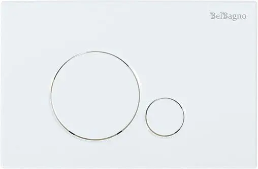 Комплект 5 в 1 BelBagno Onda BB066CHR/BB870SC/BB002-80/BB014-SR-BIANCO с кнопкой белый глянцевый