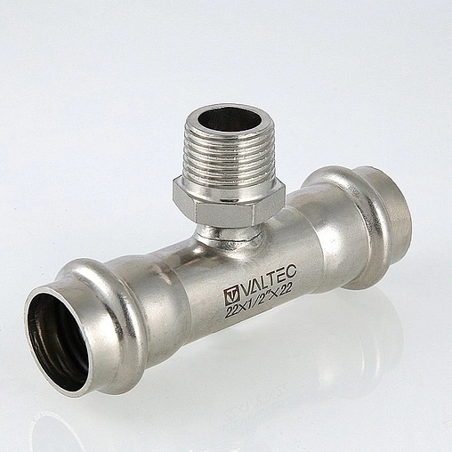 Тройник пресс переходной 28мм x ¾&quot;н x 28мм Valtec VT.INOX-PRESS VTi.933.I.280528