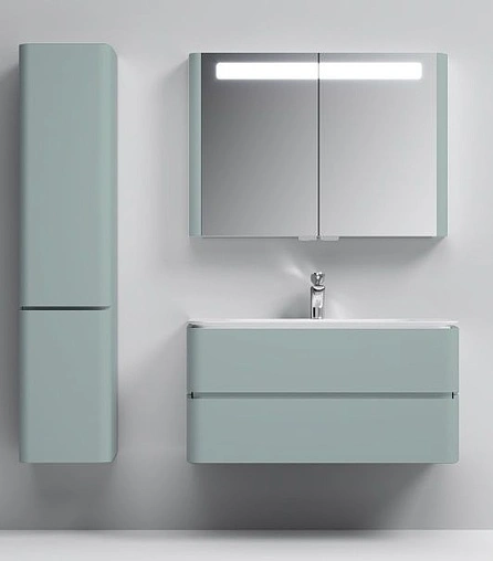Тумба-умывальник подвесная Am.Pm Sensation 100 мятный M30FHX1002GG+M30WPC1001WG
