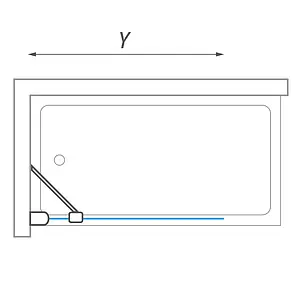 Шторка на ванну 700мм прозрачное стекло Roltechnik PXV1/750 453-7500000-00-02, 4