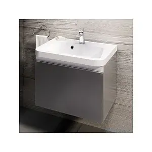 Тумба под умывальник подвесная Ravak 10° SD 65 серый/белый X000000737, 3