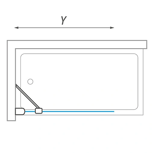 Шторка на ванну 700мм прозрачное стекло Roltechnik PXV1/750 453-7500000-00-02