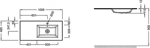 Раковина Jacob Delafon Vox 100 R белый EB2102-DD1