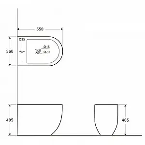 Биде напольное Aquanet Cetus-B1 белый BL-102-FSB Биде напольное Aquanet Cetus-B1 белый BL-102-FSB, 2