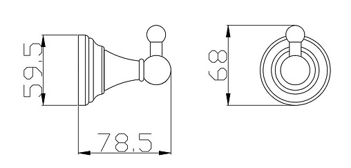Крючок Rav Slezak Morava retro бронза MKA0100SM