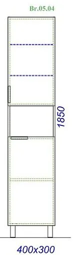 Шкаф-пенал напольный Aqwella Brig 40 белый Br.05.04/W Шкаф-пенал напольный Aqwella Brig 40 белый Br.05.04/W