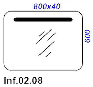 Зеркало с подсветкой Aqwella Infinity 80 Inf.02.08 Зеркало с подсветкой Aqwella Infinity 80 Inf.02.08, 5