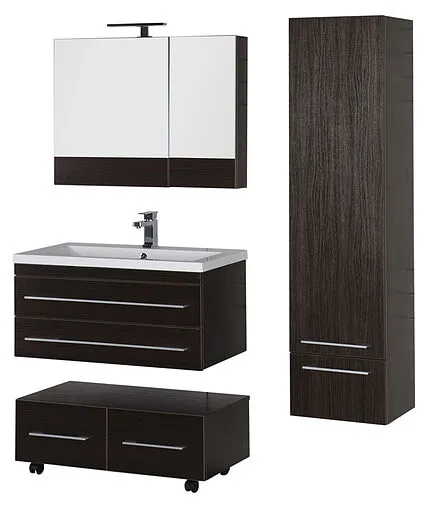 Шкаф-зеркало Aquanet Нота 90 L венге 00159110 Шкаф-зеркало Aquanet Нота 90 L венге 00159110